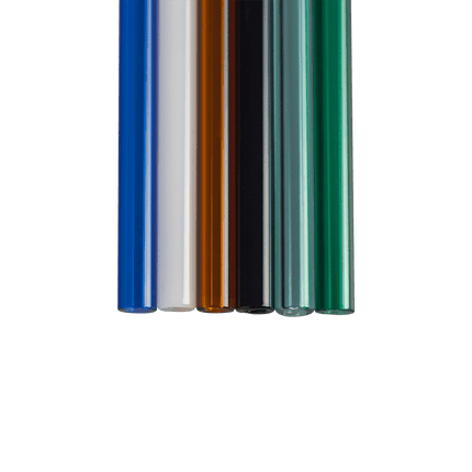 These are Glass Drinking Straws by Biting Glass available at Handmade Glass Co. Featuring a variety of fun colors and available in Straight or Bent these are a great upgrade to your Yeti, Hydroflask or Stanley Tumbler