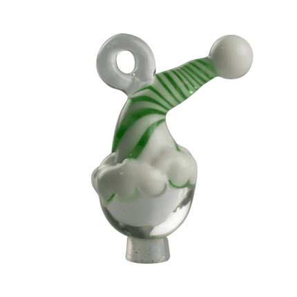 Spruce up your tree with these handmade Holiday Elf Head Ornaments by Biting Glass available at Handmade Glass Co. Featuring swirling pattern hats and a clear loop every ornament is made by hand in Denver, Colorado.