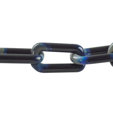 This is the Mega Mai Thai Glass Choker Chain by Technicolor Tony available at Handmade Glass Co. Handmade in Denver, Colorado this unique glass chain features subtle details for a statement jewelry piece.