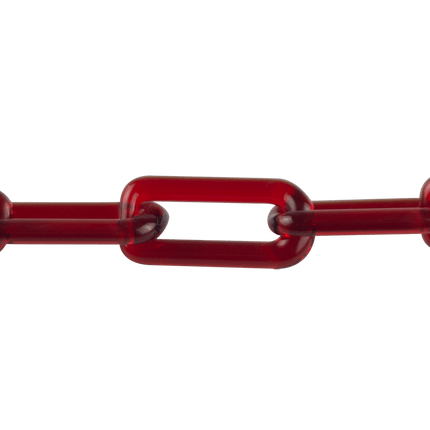 This is the Orange Elvis Glass Chain Necklace by Technicolor Tony available at Handmade Glass Co. Featuring handmade glass links these beautiful chains work great as bracelets as well.