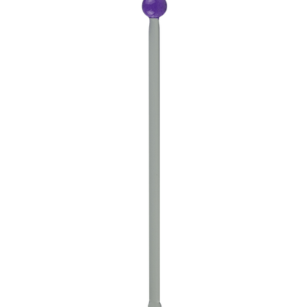 This is the Purple Lollipop handmade Glass Cocktail Swizzle Stick by Biting Glass available at Handmade Glass Co. Featuring vibrant glass marble toppers and rounded bottom to easily stir up your favorite drink.