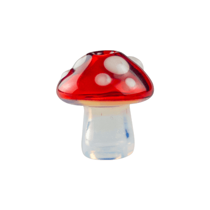 This is the Red & White Glass Mushroom Pendant from Technicolor Tony available at Handmade Glass Co. A beautiful wearable piece of glass art hand blown in Denver Colorado.