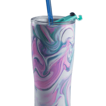 This is a Light Blue Glass Drinking Straw by Biting Glass available at Handmade Glass Co. Featuring a variety of fun colors and available in Straight or Bent these are a great upgrade to your Yeti, Hydroflask or Stanley Tumbler